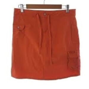 Athleta Bright Orange Utility Skort Size 6 Pockets Adjustable Waist